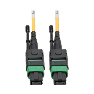 Tripp-Lite N390-01M-12-AP MTP/MPO (APC) Singlemode Patch Cable (F/F) 12 Fiber 40/100 GbE QSFP+ 40GBASE-PLR4 Plenum Push/Pull Tab Yellow 1 m (3.3 ft.)