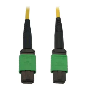 Tripp-Lite N390B-03M-12-AP 40/100G Singlemode 9/125 OS2 Fiber Optic Cable (12F MTP/MPO-APC F/F) LSZH Yellow 3 m (9.8 ft.)