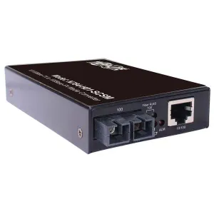 Tripp-Lite N784-H01-SCSM Hardened Copper to Fiber Media Converter 10/100 Mbps RJ45/SC Singlemode -10 to 60C 30 km (18.6 mi.)