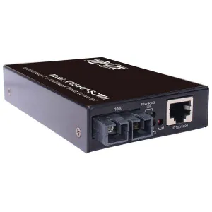 Tripp-Lite N785-H01-SCMM Hardened Gigabit Fiber to Ethernet Media Converter 10/100/1000 Mbps RJ45/SC Multimode -10 to 60C 500 m (1640 ft.)