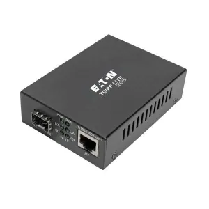 Tripp-Lite N785-INT-PSFP Gigabit SFP Fiber to Ethernet Media Converter POE+ International Power Cables 10/100/1000 Mbps