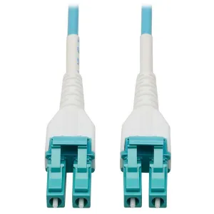 Tripp-Lite N821-15M-AQ-AR 100G Duplex Multimode 50/125 OM4 Armored Fiber Optic Cable (LC/LC Duplex M/M), LSZH, Aqua, 15 m (49.2 ft.)