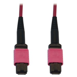 Tripp-Lite N845B-02M-12-MG 100G Multimode 50/125 OM4 Fiber Optic Cable (12F MTP/MPO-PC F/F), LSZH, Magenta, 2 m (6.6 ft.)