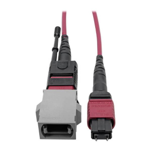 Tripp-Lite N846-08N-A2B MTP/MPO Parallel Optics Base-8 Migration Fiber Adapter, Polarity A to B, 12 Fiber, 40GB/100GB, OM4 M/F, Magenta, 8 in.