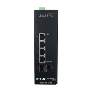 Tripp-Lite NGI-S04C2 4-Port Lite Managed Industrial Gigabit Ethernet Switch - 10/100/1000 Mbps, 2 GbE SFP Slots, DIN Mount, TAA