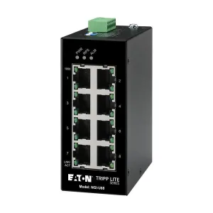 Tripp-Lite NGI-U08 8-Port Unmanaged Industrial Gigabit Ethernet Switch - 10/100/1000 Mbps, DIN Mount, TAA
