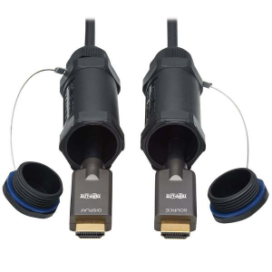 Tripp-Lite P568FA-70M-WR High-Speed Armored HDMI Fiber Active Optical Cable with Hooded Connectors and Reel-4K @ 60 Hz, HDR, IP68, M/M, 70m (230 ft.)