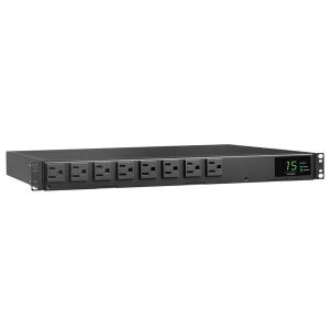Tripp-Lite PDUMH15ATS 1.44kW 120V Single-Phase ATS/Local Metered PDU 8 NEMA 5-15R Outlets Dual 5-15P Inputs 12 ft. Cords 1U TAA
