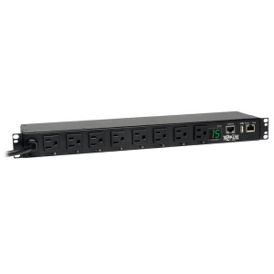 Tripp-Lite PDUMH15NET2LX 1.4kW Single-Phase Switched PDU LX Interface 120V Outlets (8 5-15R) NEMA 5-15P 12 ft. (3.66 m) Cord 1U Rack TAA