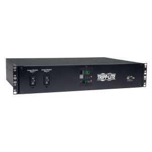 Tripp-Lite PDUMH30HVAT 5.8kW Single-Phase Local Metered Automatic Transfer Switch PDU Two 200-240V L6-30P Inputs 16-C13 2-C19 1 L6-30R Outlet 2U TAA