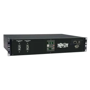 Tripp-Lite PDUMH30HVATNET 5.8kW Single-Phase Switched Automatic Transfer Switch PDU Two 200-240V L6-30P Inputs 16-C13 2-C19 and 1 L6-30R Outlet 2U TAA