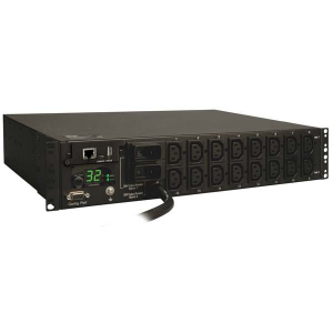 Tripp-Lite PDUMH32HVNET 7.4kW Single-Phase Switched PDU LX Interface 230V Outlets (16-C13) IEC-309 Blue 230V 32A 3.6m Cord 2U Rack-Mount TAA
