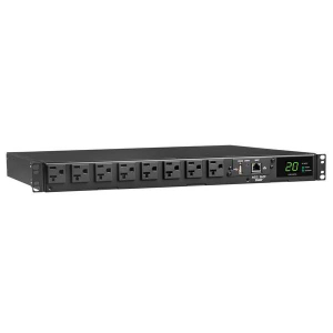 Tripp-Lite PDUMNH20AT1 1.92kW 120V Single-Phase ATS/Monitored PDU 16 5-15/20R Outlets Dual L5-20P/5-20P Inputs 12 ft. Cords 1U TAA