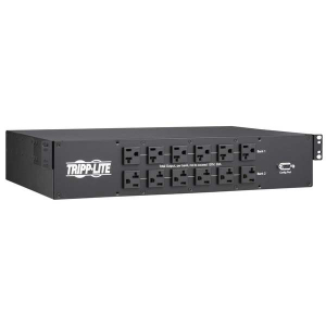 Tripp-Lite PDUMNH30AT2 2.9kW 120V Single-Phase ATS/Monitored PDU 24 5-15/20R and 1 L5-30R Outlets Dual L5-30P Inputs 10 ft. Cords 2U TAA
