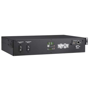 Tripp-Lite PDUMNH30HVAT2 5.8kW 208/240V Single-Phase ATS/Monitored PDU 16 C13 2 C19 and 1 L6-30R Outlets Dual L6-30P Inputs 10 ft. Cords 2U TAA