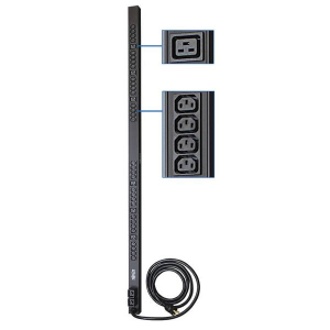 Tripp-Lite PDUV30HV 5.5kW Single-Phase 208/230V Basic PDU 38 Outlets (32 C13 and 6 C19) NEMA L6-30P Input 10 ft. (3.05 m) Cord 0U Vertical
