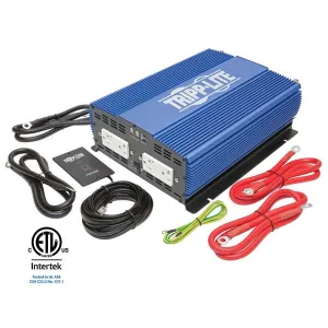 Tripp-Lite PINV2000HS 2000W Heavy-Duty Industrial-Strength Mobile Power Inverter with 4 AC/2 USB 2.0A/Battery Cables Remote