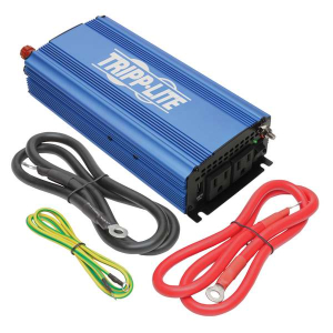 Tripp-Lite PINV750 750W Light-Duty Compact Power Inverter with 2 AC/1 USB - 2.0A/Battery Cables, Mobile