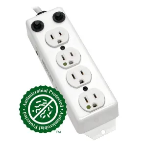 Tripp-Lite PS-402-HG-OEM Safe-IT UL 1363A Medical-Grade Power Strip for Patient-Care Vicinity, 4x 15A Hospital-Grade Outlets, 2 ft. Cord