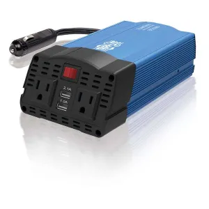 Tripp-Lite PV375USB PowerVerter Ultra-Compact 375W Car Inverter with 2 AC Outlets, 2 USB Charging Ports and Battery Cables