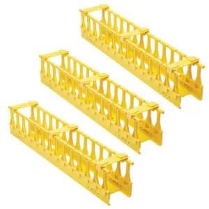 Tripp-Lite SRCABLEVRT3FC High-Capacity Vertical Cable Manager Double Finger Duct Yellow 6 ft. (1.8 m)