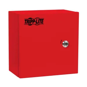 Tripp-Lite SRIN410106R SmartRack Outdoor Industrial Enclosure with Lock NEMA 4 Surface Mount Metal Construction 10 x 10 x 6 in. Red