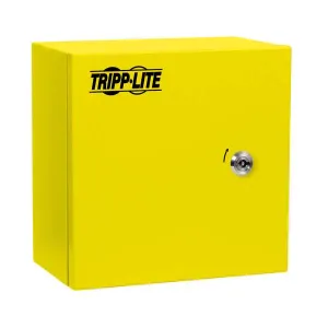 Tripp-Lite SRIN410106Y SmartRack Outdoor Industrial Enclosure with Lock NEMA 4 Surface Mount Metal Construction 10 x 10 x 6 in. Yellow