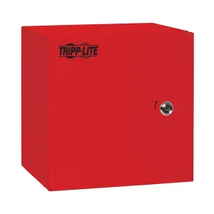 Tripp-Lite SRIN4121210R SmartRack Outdoor Industrial Enclosure with Lock NEMA 4 Surface Mount Metal Construction 12 x 12 x 10 in. Red