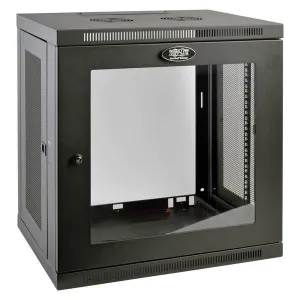 Tripp-Lite SRW12UG SmartRack 12U Low-Profile Switch-Depth Wall-Mount Small Rack Enclosure Clear Acrylic Window