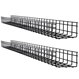 Tripp-Lite SRWB6410X2STR Wire Mesh Cable Tray 150 x 100 x 1500 mm (6 in. x 4 in. x 5 ft.) 2-Pack