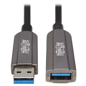 Tripp-Lite U330F-20M-G1 USB 3.2 Gen 1 CL3-Rated Fiber Active Optical Cable (AOC) - Extension/Repeater A M/F Black 20 m (65 ft.)