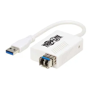Tripp-Lite U336-MMF-1G-LC USB 3.0 Multimode Fiber Optic Transceiver Ethernet Adapter 10/100/1000 Mbps 1310nm 550m LC