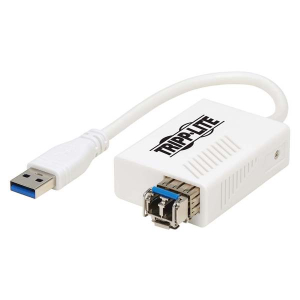 Tripp-Lite U336-SMF-1G-LC USB 3.0 Singlemode Fiber Optic Transceiver Ethernet Adapter 10/100/1000 Mbps 1310nm 5km LC
