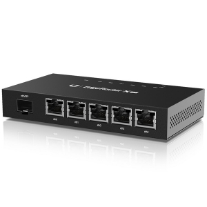 Ubiquiti ER-X-SFP-US Compact Powerful Router Sporting (5) Gigabit RJ45 Ports with Passive PoE Support and an SFP Port