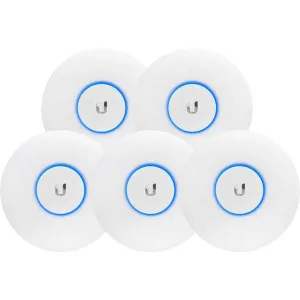 Ubiquiti UAP-AC-LITE-5-US Entry-level Ceiling-mounted WiFi 5 AP with 4 Spatial Streams Designed for Small Offices Pack of 5 pcs