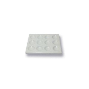 United Scientific Supplies JSC012 Spot Plate, Porcelain, 12 Wells