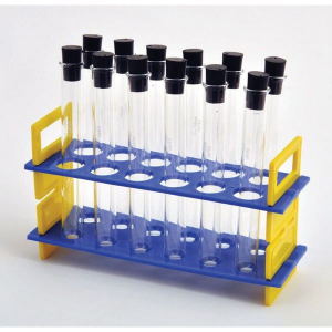 United Scientific Supplies TTRSET Test Tube Rack w/24ml, Glass Tubes and Rubber Stoppers