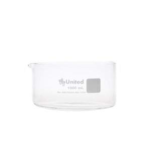 United Scientific Supplies UNCRDSH-WS-1000 Crystallizing Dish 1000ml, Flat Bottom - with Spout, Borosilicate Glass