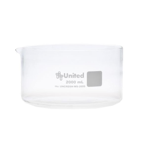 United Scientific Supplies UNCRDSH-WS-2000 Crystallizing Dish 2000ml, Flat Bottom - with Spout, Borosilicate Glass