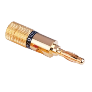 Vanco 280040BKX Gold Plated Banana Plug - Black