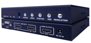 Vanco EVSW21MV Evolution 2 x 1 HDMI Switch with Multiview and PIP, Side-by-Side, Picture-in-Picture, Scales to 1080p, IR/RS-232 Control