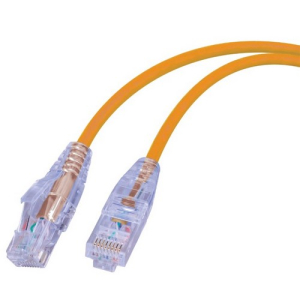 Vanco SCAT6-1OR 1 ft Super Slim Category 6 (UTP) 550 MHz Network Patch Cable - Snagless Strain Relief Ends, Ultra Flexible, PVC Jacket, Orange