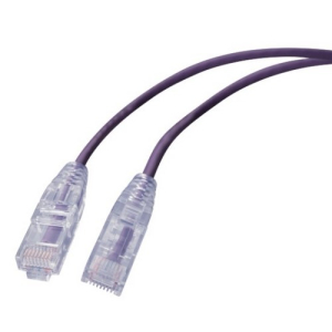 Vanco SCAT6-1PU 1 ft Super Slim Category 6 (UTP) 550 MHz Network Patch Cable - Snagless Strain Relief Ends, Ultra Flexible, PVC Jacket, Purple