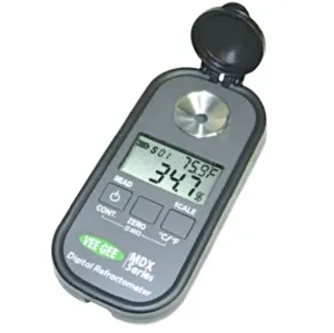 Vee Gee Scientific 48201 MDX-201 Digital Sodium Chloride (NaCl) Refractometer 4 Scales Black