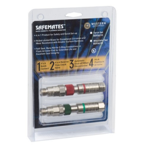 Western Enterprises QDF10 Torch-to-Hose Oxygen/Fuel Gas Quick-Connect Set with Check Valves