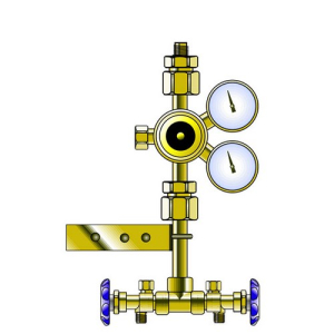Western Enterprises SD-1-2 0 to 15 PSIG Internal Adjustable Line Regulator Acetylene (POL) Gas Manual Manifold System