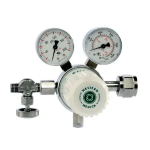 Western Enterprises MSH15280 0 to 15 PSI Pressure Range S-S High Purity Carbon Dioxide and Oxygen Mixtures Regulator with CGA-280 Nut and Nipple Inlet