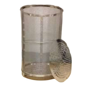 Yamato 241095 Mesh Basket with 1 Adjustable Stainless Steel Perforated Plate, Diameter 260 x H390mm Inch