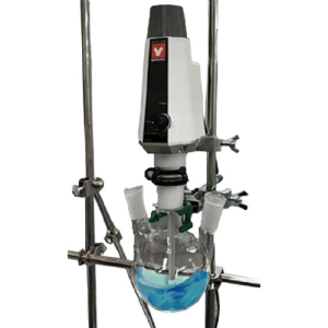 Yamato LM-110A Manual Flask Mixer 220V, Stand, Polytetrafluoroethylene Stirring Bar with Propeller, Burette Clamp and Double Opening Clamp