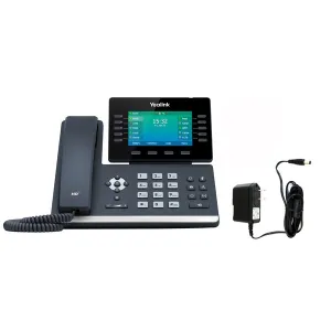Yealink SIP-T54W-PWR Prime Business Phone 4.3" 480x272-Pixel Color Display HD Voice 10 Line Keys 16 SIP Accounts 5V 2A Power Supply Included
